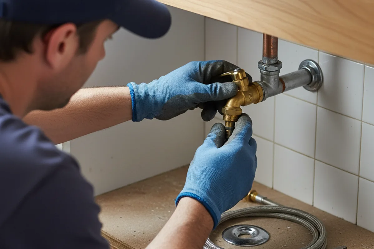 Shutoff valve and fitting work during Emergency Plumbing in Tenafly